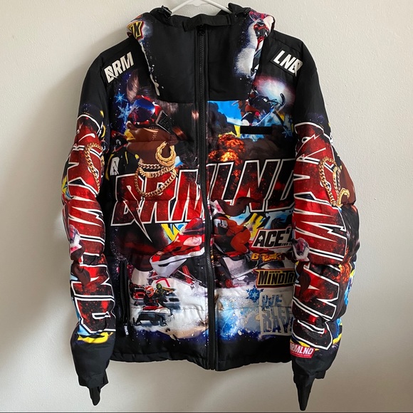 Dreamland Graphic Print Puffer Jacket 